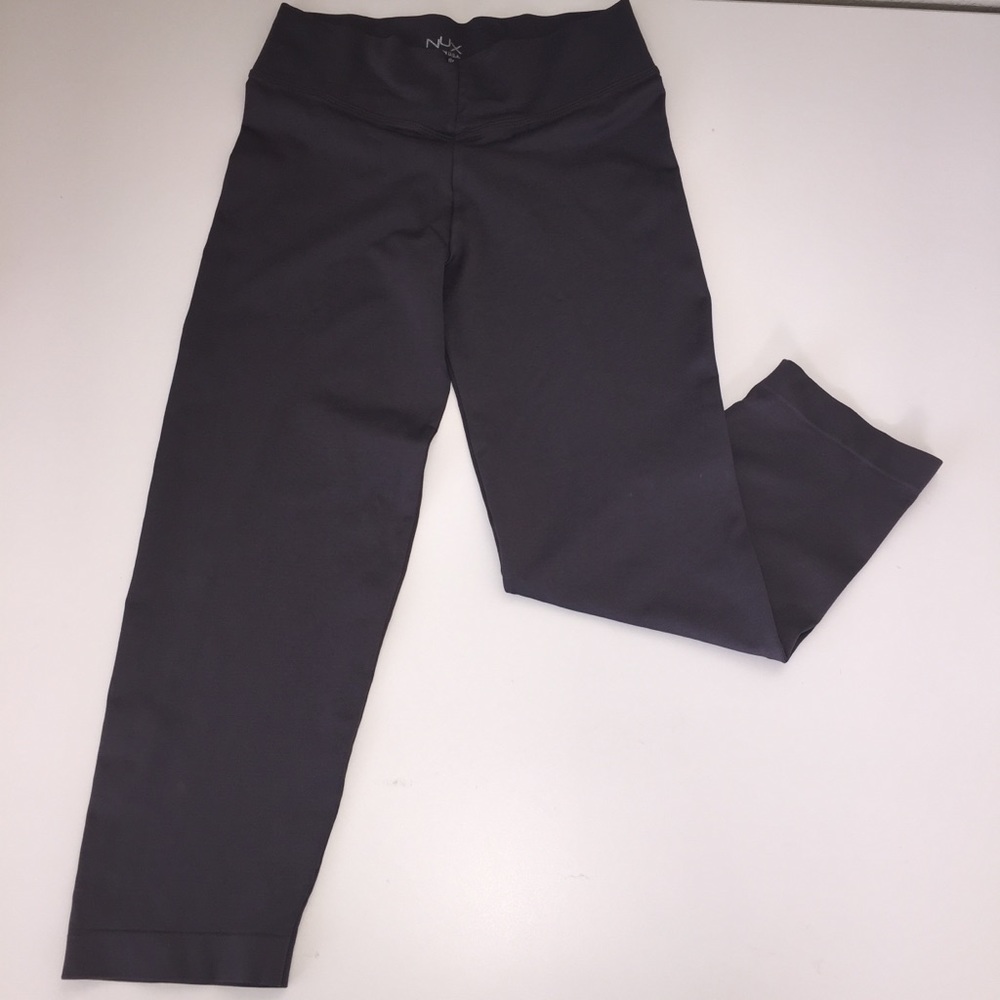 NUX V-ankle Gray Leggings Yoga Compression Sz M